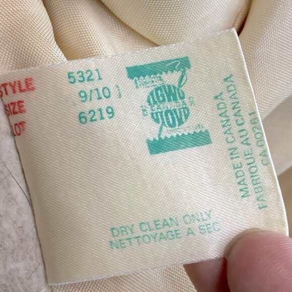 Vintage Irving Posluns Cream Long Wool Overcoat M - Picture 5 of 15